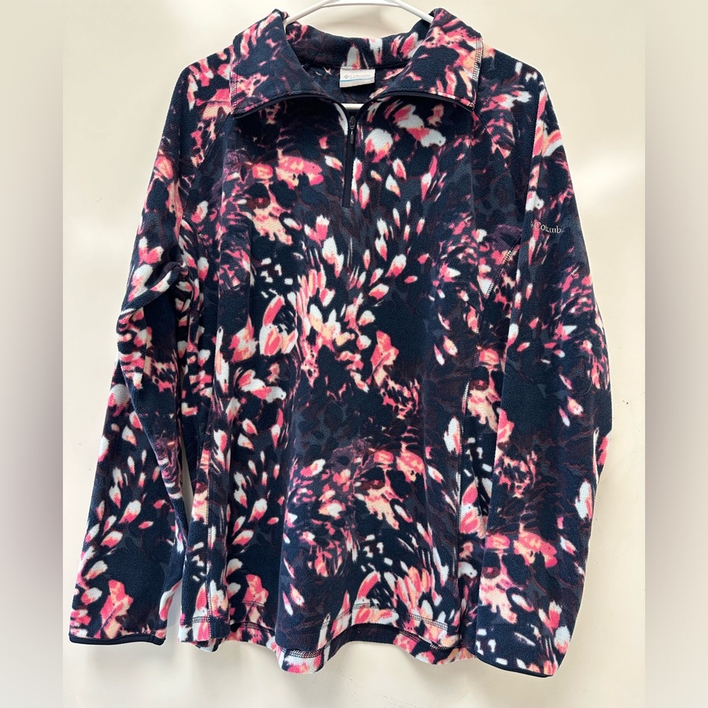 Columbia Women's Fleece Pullover - Black and Pink